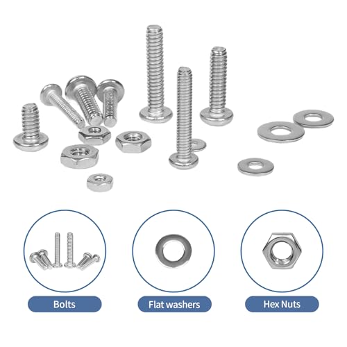 1410Pcs M3 Metric Screws Nuts and Washers Assortment Kit