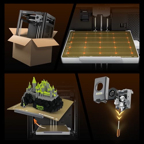 Flashforge AD5X Multi-Color 3D Printer, 600mm/s High-Speed 4 Color 3D Printer with 300˚C Nozzle, Auto Leveling and PEI Flexible Plate, 8.7 x 8.7 x 8.7in - color: AD5X