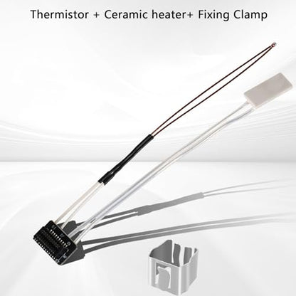2 Pack Ceramic Heater and Thermistor for P1P, 3D Printer Accessories 24V 48W Ceramic Heater 300℃ High Temperature Thermistor and Fixing Clip for Bambu Lab P1P, P1S - style: P1P/P1S