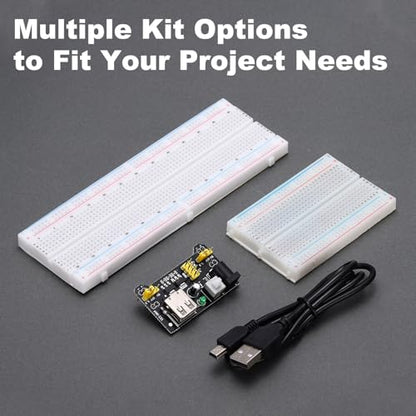 MECCANIXITY Breadboard Electronics Component Fun Kit 830/400 Tie-Points