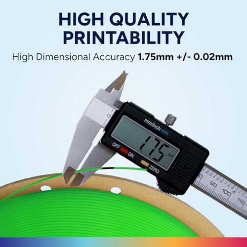 OVERTURE Easy PLA 1.75mm, Easy to Print Filament, 1kg Green - color: Easy Green