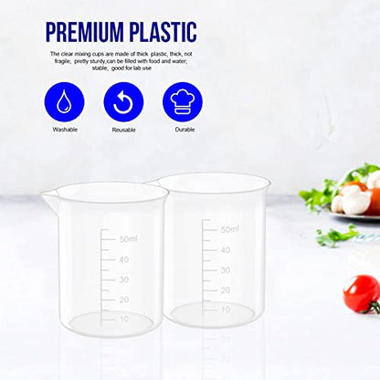 36 Pcs 1.7 Oz Transparent Experiment Measuring Cup