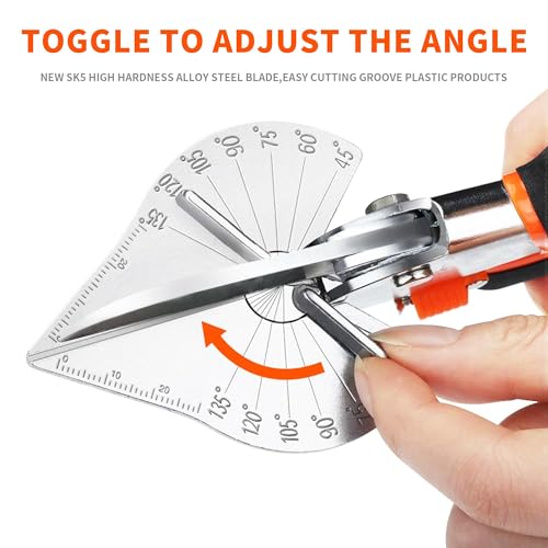 GARTOL 45-135° Adjustable Miter Shears, Quarter Round Cutter for PVC & Trim - size: HD-3101 EU - Shears With Replacement Blades