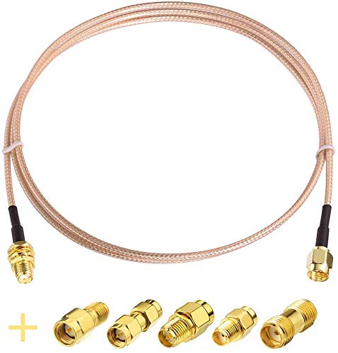Superbat SMA Male to Female RG316 Cable 12in + 5pcs RPSMA SMA Adapter Kit - color: 1-pack, size: 30CM/12"