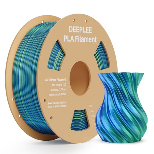 Silk PLA 3D Printer Filament 1.75mm 1kg Blue Green - color: 1*silk Blue Green