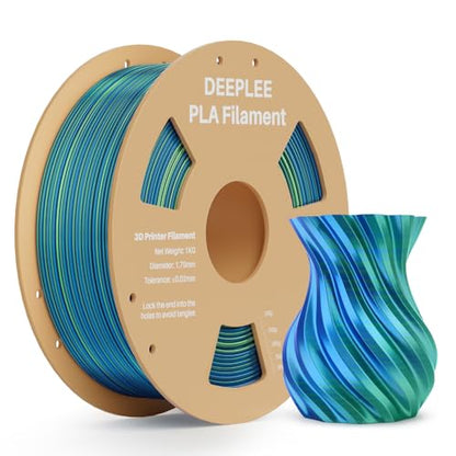 Silk PLA 3D Printer Filament 1.75mm 1kg Blue Green - color: 1*silk Blue Green