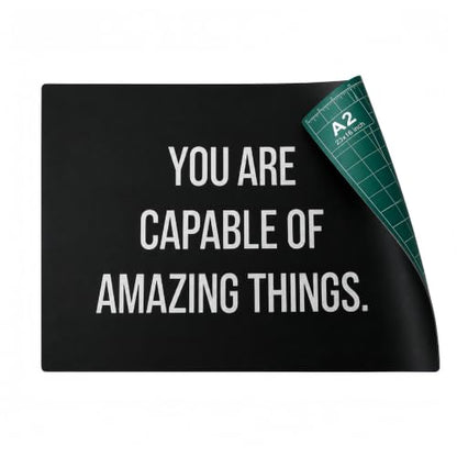23" x 17" Self Healing PVC Cutting Mat, A2-Black or Green - color: A2-Black-Green