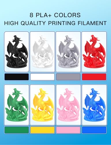 PINBALL PLA+ 3D Printer Filament 1.75mm, 8 Colors, 8 KG - color: Pla-1kg*8-8 Color-02, size: PLA-8KG