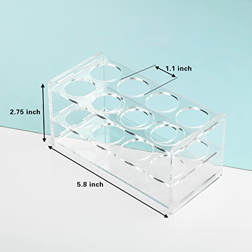 Homakover 8 Holes Test Tube Rack,Transparent Acrylic Test Rack 50ML