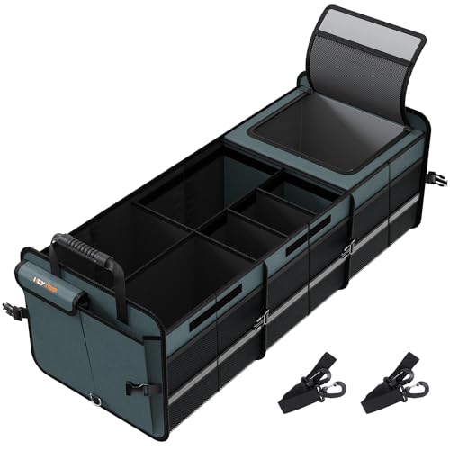 HEYTRIP Large Trunk Organizer with Built-in Leakproof Cooler Bag, Gray - color: Gray