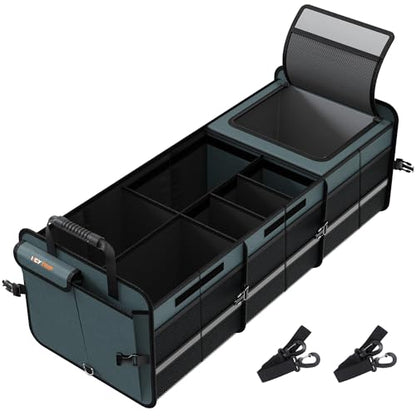 HEYTRIP Large Trunk Organizer with Built-in Leakproof Cooler Bag, Gray - color: Gray