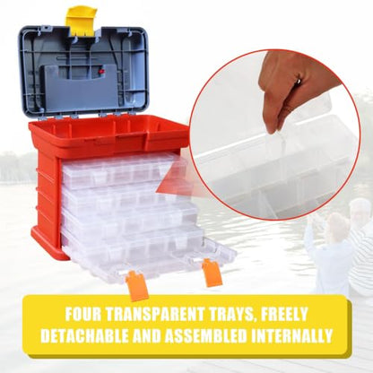 Torin Portable Tool Box, Small Parts Organizer with Drawers, tackle box - size: 11 inches
