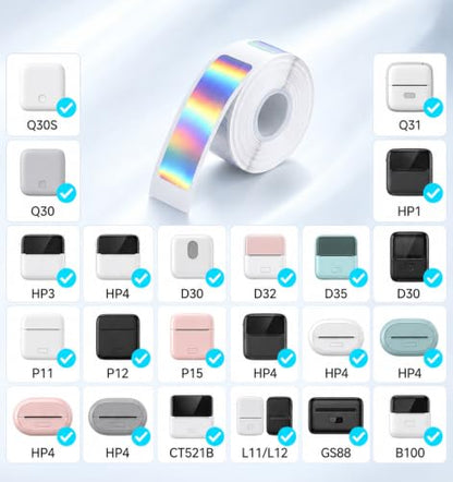 480 Pcs D30 Labels, D30 Label Tape Waterproof Oil-Proof