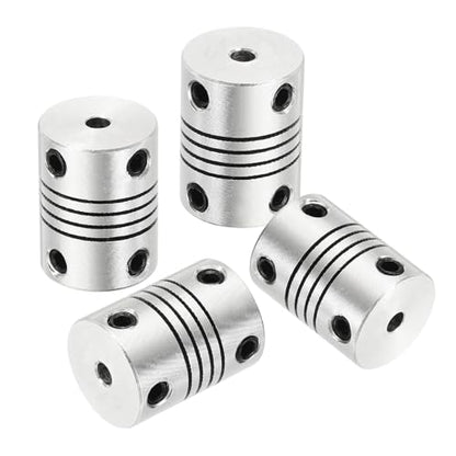 uxcell 4Pcs Flexible Couplings 3mm to 3mm Aluminum Alloy Joint Connector - size: 3mm to 3mm, style: D15 x L20mm