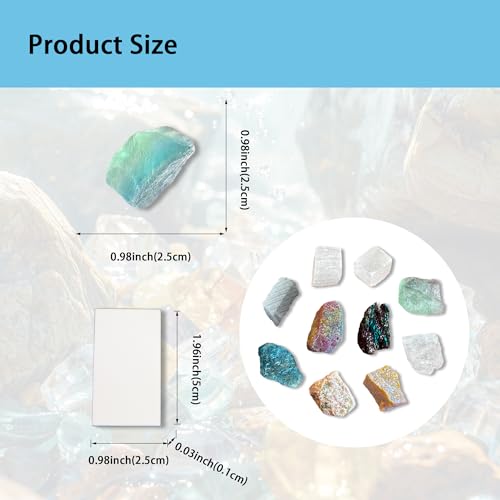 Moh's Hardness Test Kit - Include 10 Rock Mineral Specimens and 1 Unglazed Porcelain Streak Plates for Exploring Identifying Studying Geology and Earth Science