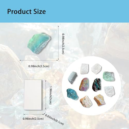 Moh's Hardness Test Kit - Include 10 Rock Mineral Specimens and 1 Unglazed Porcelain Streak Plates for Exploring Identifying Studying Geology and Earth Science