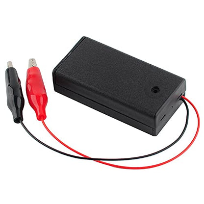 3V 2 Cell AA Battery Holder Case with ON/Off Switch Alligator Clip