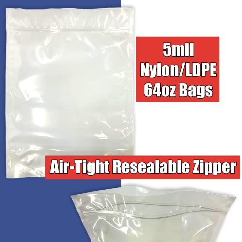 3D Printer Filament Storage Kit (Pack of 5) Includes: 5 Resealable Nylon/LDPE Gusseted Plastic Bags, 5 Large Oversize Rechargeable Clay Desiccant Drying Packs, 5 Humidity Indicator Cards