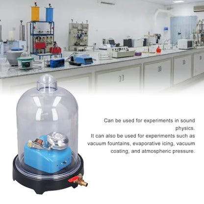 Vacuum Jar, Vacuum Chamber with Pump, Laboratory Plastic Jar Sound Physics Scientific Experimental Tool for Sound Propagation Experiment