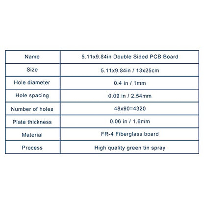 Double Sided PCB Board,D DZRCOXI Large PCB Circuit Board Protoboard 3Pcs 13X25CM for DIY Soldering Electronic Projects Compatible with Arduino Kits (13X25CM-3Pcs) - style: 13X25CM-3Pcs
