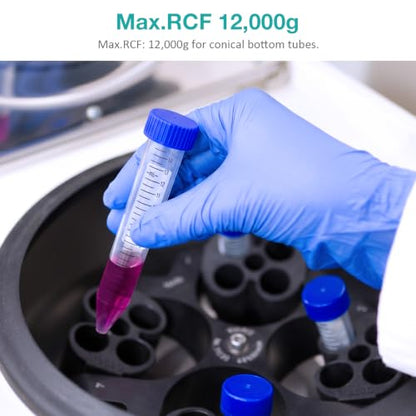 SimPure Centrifuge Tubes 15mL, Conical Tubes Sterile 50PCS Screw Caps Tube - size: 15mL-50Pcs
