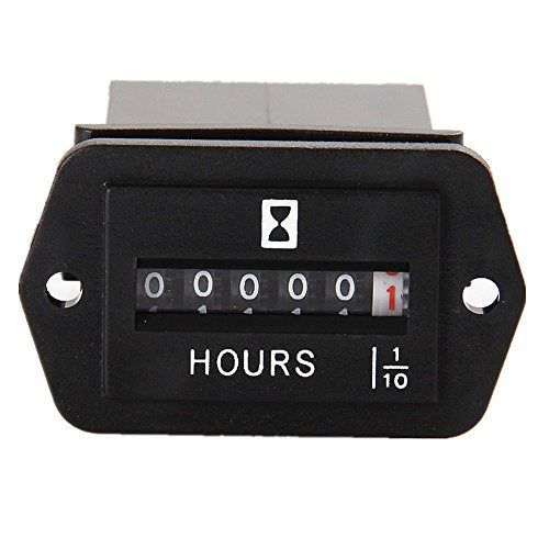 AIMILAR AC 110-250V Mechanical Hour Meter for Generator Boat Farm Machinery - color: AC 110-250V