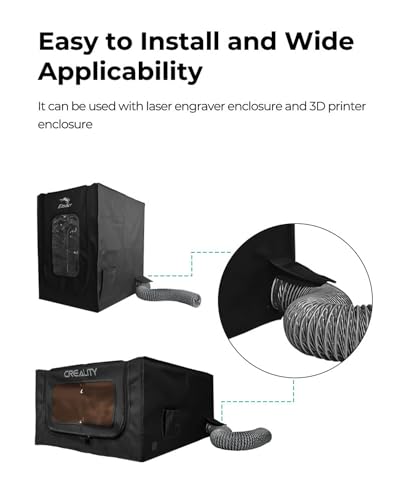 Creality Official Fan Extraction Kit for Ender Plus 3D Printer Enclosure with Fan Interface and Laser Engraver Enclosure - color: Fan Extraction Kit