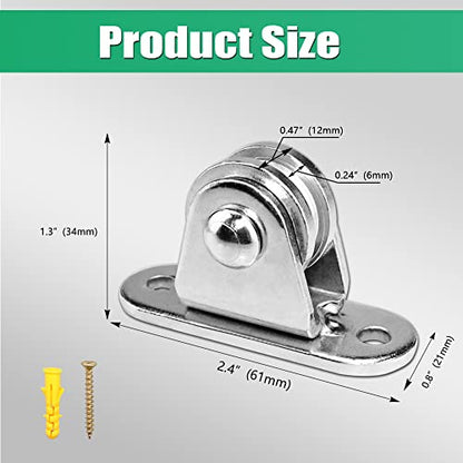 FONUNO Small Pulley Block Silent Wall Mount Pulley, 2 Pack