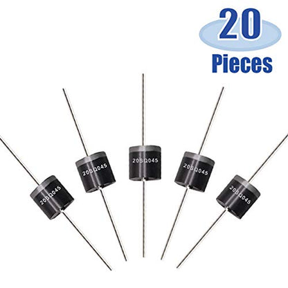 Tnisesm 20 Pcs 20SQ045 20A 45V Schottky Blocking Diode, Rectifiers Diode,Diode Axial Kit for Solar Panel - color: 20SQ045-20PCS