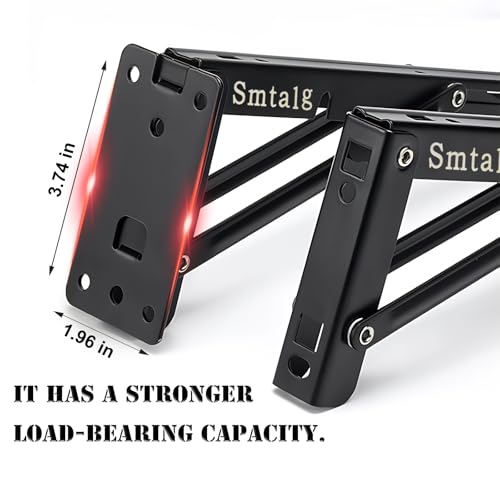 16 Inch Folding Shelf Brackets, 2 Pack Detachable Heavy Duty - size: 16 Inch