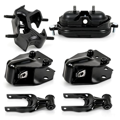Engine Motor Mount Set 6PCS Compatible with 2006-2011 Chevrolet Impala 3.5L, 2006-2007 Monte Carlo Replaces A5263 A2906 A5372 A2818, Front Rear Left Right Support - style: 2006-2011 Chevrolet Impala 3.5L