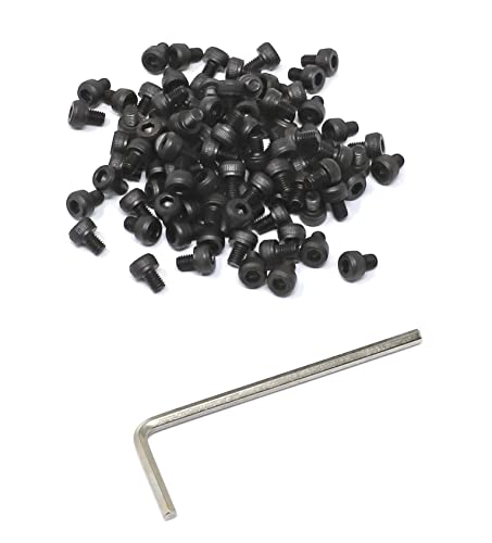 iexcell 100 Pcs M3 x 4mm Thread Pitch 0.5 mm Alloy Steel 12.9 Grade Hex Socket Head Cap Screws Bolts Kit, Black Oxide Finish - size: M3 x 4mm