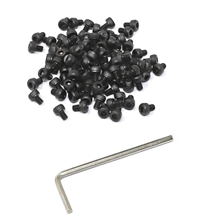 iexcell 100 Pcs M3 x 4mm Thread Pitch 0.5 mm Alloy Steel 12.9 Grade Hex Socket Head Cap Screws Bolts Kit, Black Oxide Finish - size: M3 x 4mm