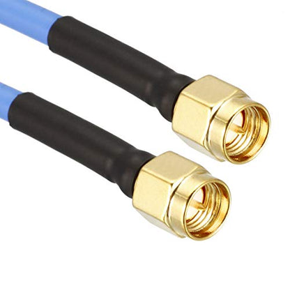 uxcell SMA Male to SMA Male Coaxial Cable 50 ohm 0.15M/0.5Ft RG402 2pcs - size: 0.5 Feet