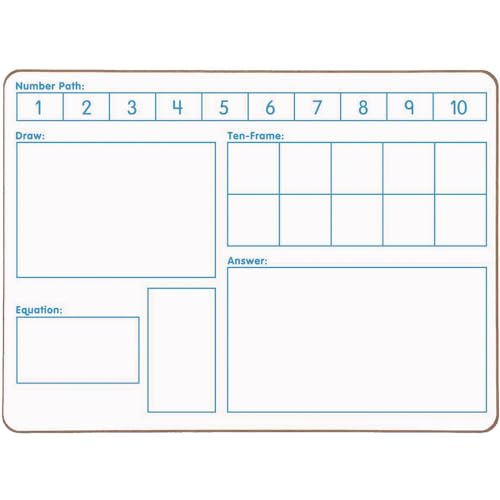 Really Good Stuff Solving Problems Two-Sided Dry-Erase Boards Set, 6 Boards