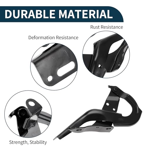 Hood Hinges for Honda HR-V 2016-2022 No.60170T7WA01ZZ/60120T7WA01ZZ Front Driver and Passenger Side Front Bonnet Bracket Black 1 Pair
