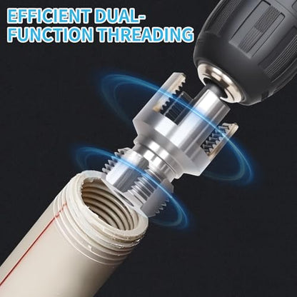 3PCS PVC Pipe Threader Kit for Drill - style: 3