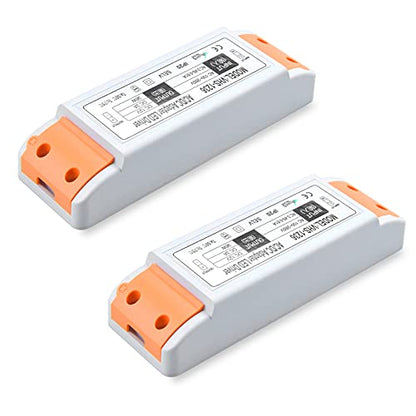 Lustaled DC 12V LED Power Supply Driver, 36W 110V AC to 12V DC Transformer 12 Volt Constant Voltage Switching Converter Waterproof for LED Strip Lights, CCTV Camera, Junction Box (2-Pack) - style: 36W 12V - 2 Pack