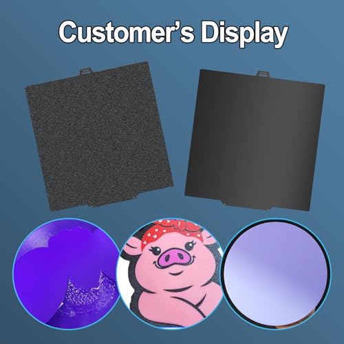 280x280mm Double-Sided PEI Build Plate for QIDI Q2, Black Smooth & Textured Flexible Spring Steel Plate, PLA PLA+ TPU Low Temp Printing Bed - size: 280x280mm
