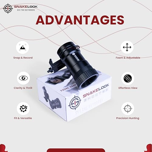 SnakeLook™ GEN 2 Scope Phone Adapter – Quick Connect Universal Smartphone Mount for Filming & Aiming Only – NOT for Shooting or Hunting Perfect to Capture Outdoor Scenes-Universal Phone Adapter-GEN 2