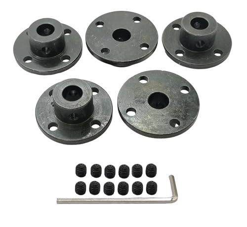 5Pcs Black 8mm Flange Shaft Couplings,Rigid Flange Guide Shaft Coupler Motor Connector Shaft Axis Fittings for DIY RC Model Motors - size: 8mm