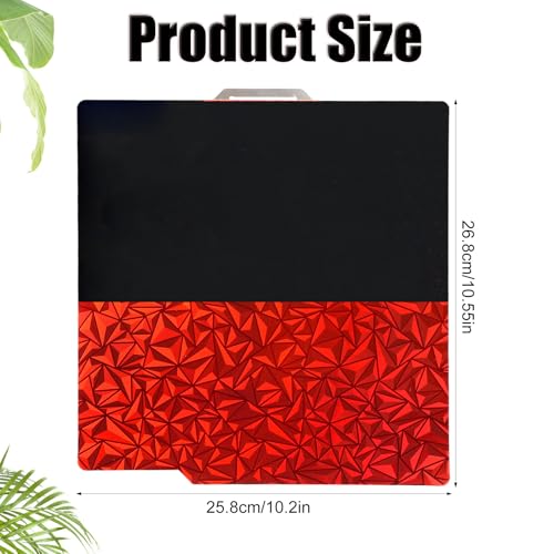 PEO PEY 3D Printer Build Plate for Bambu Lab A1 P1S X1C, 26.8x25.8cm Flexible Diamond and Starry Texture Spring Steel Plate Sheet Heat Resistant 3D Printer Bed Platform