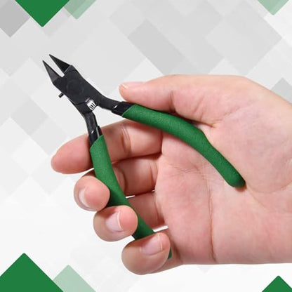 Model Nippers 4.3 Inch Cutter Making Tools Ultra-thin Single-edge Model Tools for Beginners Building Repairing and Fixing Miniature with Sanding Strip Replacement Spring and Leather Case