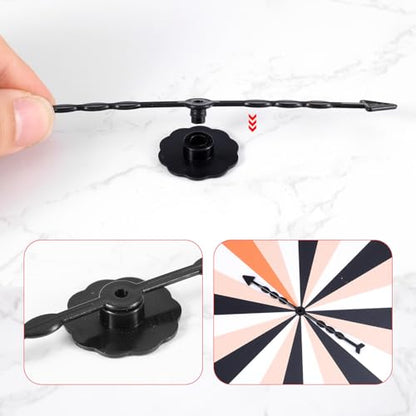 12pcs Arrow Game Spinners, 5.12in Black Plastic Spinner Game Pointer Set for Classroom Board Game Spinners for Party DIY Projects Activities
