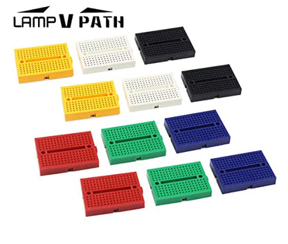 [12Packs] 170 Points Mini Small solderless breadboard Compatible for Proto Shield