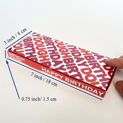 2 Pack Birthday Dough Gift Box – Funny Donut-Themed Money Holder for Cash, Gift Cards, Scratch-Offs – Gag Birthday Box for Teens, Men, Women – Foldable Treat Style - color: 2 Pack Dough