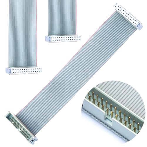 2.54mm Flat Ribbon IDC Cable Male to Female, Flat Ribbon Cable Connector 26P FC 26-Pin 30cm Length 2Pcs (TC-30cm-MF26P-2) - color: Male to Female, size: 26P