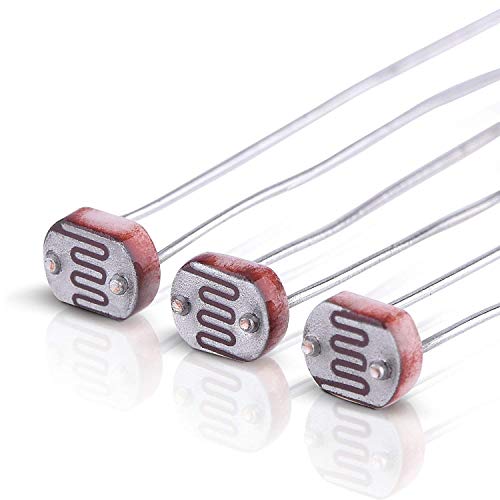 30 Pieces Photoresistor Set 5mm 50-100K Ohm Photo Light Sensitive Resistor Light Dependent Resistor for DIY and Experiments, GM5539 5539