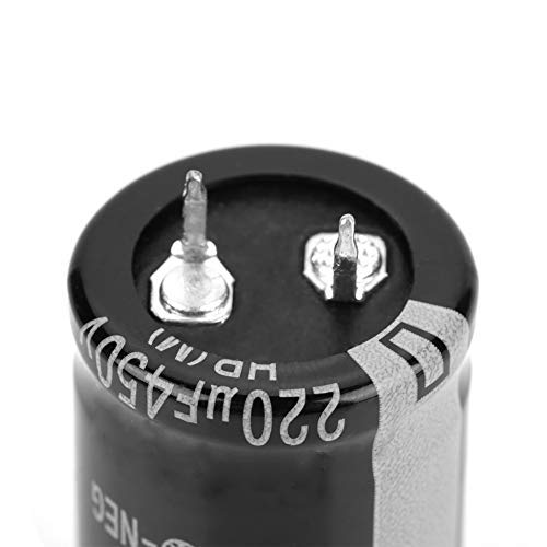 Acogedor 10Pcs 220uF 450V Electrolytic Capacitor Nichicon 25x40mm