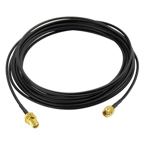 Superbat SMA Male to SMA Female Bulkhead Mount Antenna Extension Cable 5m - size: 16.4ft